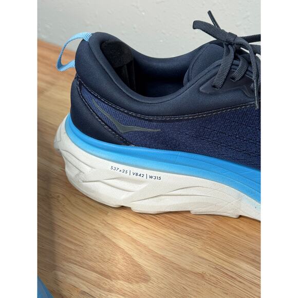HOKA One One Bondi 8 Blue Running Shoes Men’s Size 13D - Picture 13 of 15